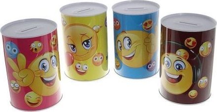 Adar Skarbonka metalowa buźki 544123 mix Cena za 1szt