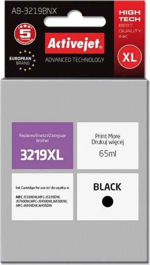 Tusz Activejet zamiennik Brother LC3219Bk/AB-3219BNX