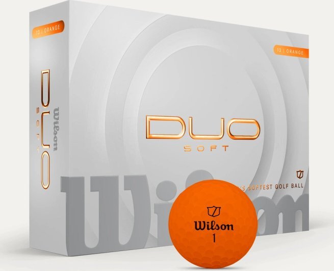 Piłki golfowe Wilson Staff Duo Soft, model 2025 (pomarańczowy mat, 12 szt.)