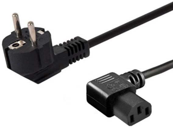 Kabel zasilający Savio CL-116 IEC C13 kątowy - C/F Schuko kątowy 1,8 M