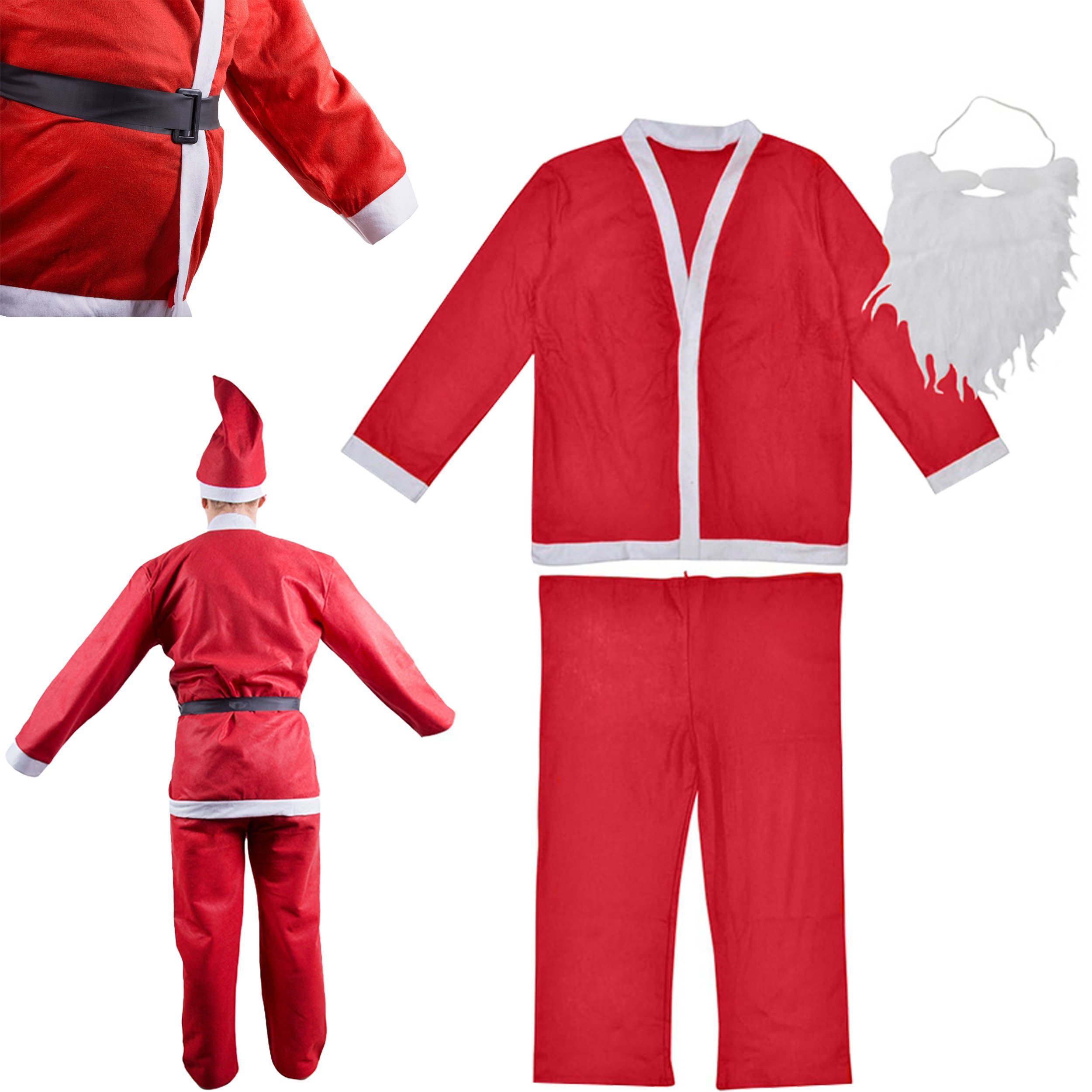 Pako Strój Kostium Świętego Mikołaja Broda Czapka 26074