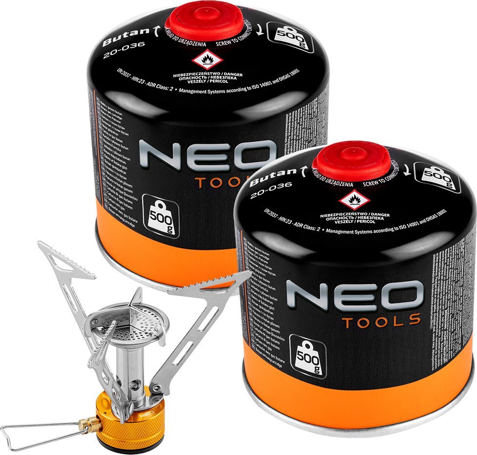 Neo Palnik gazowy turystyczny + 2 naboje z gazem 20-036