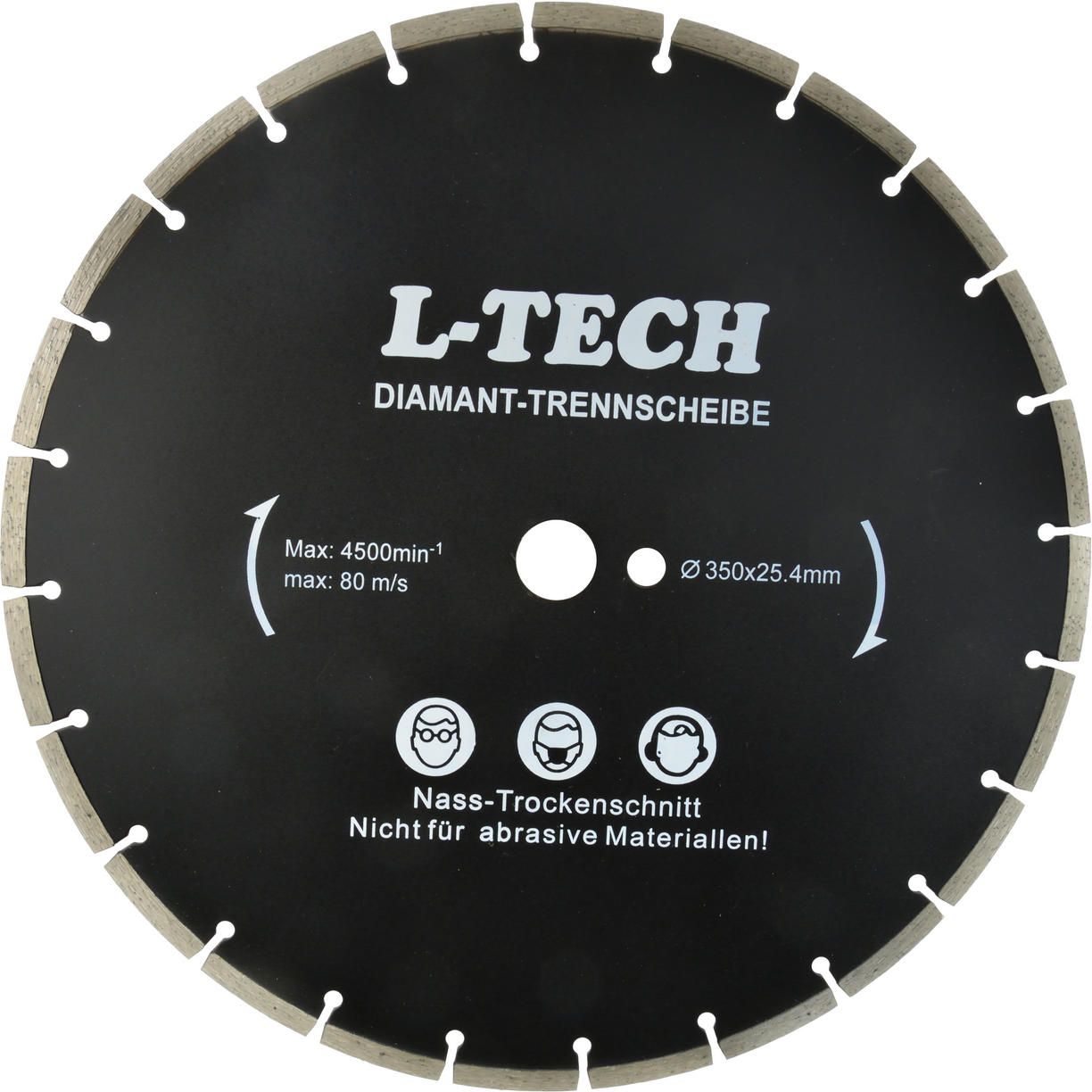 Geko tarcza diamentowa 350x8x25,4mm segmentowa L-TECH czarna (G00228)