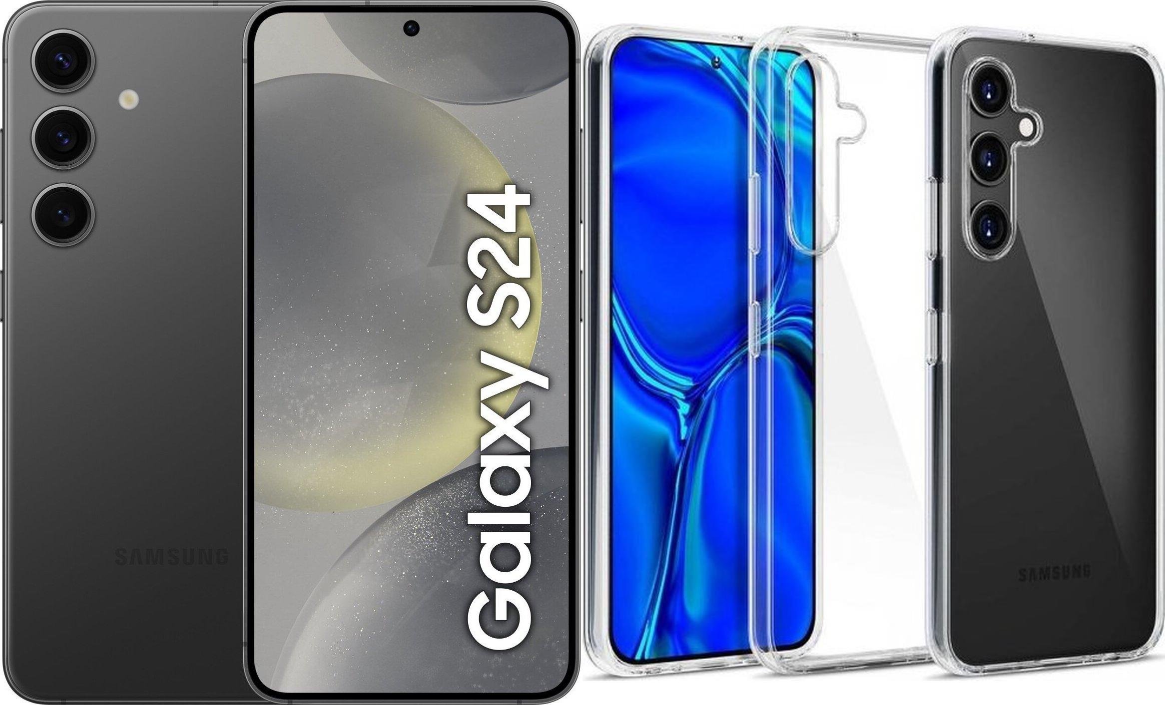 Smartfon Samsung Galaxy S24 5G 8/128GB Czarny (SM-S921BZK) + Etui Clear Case