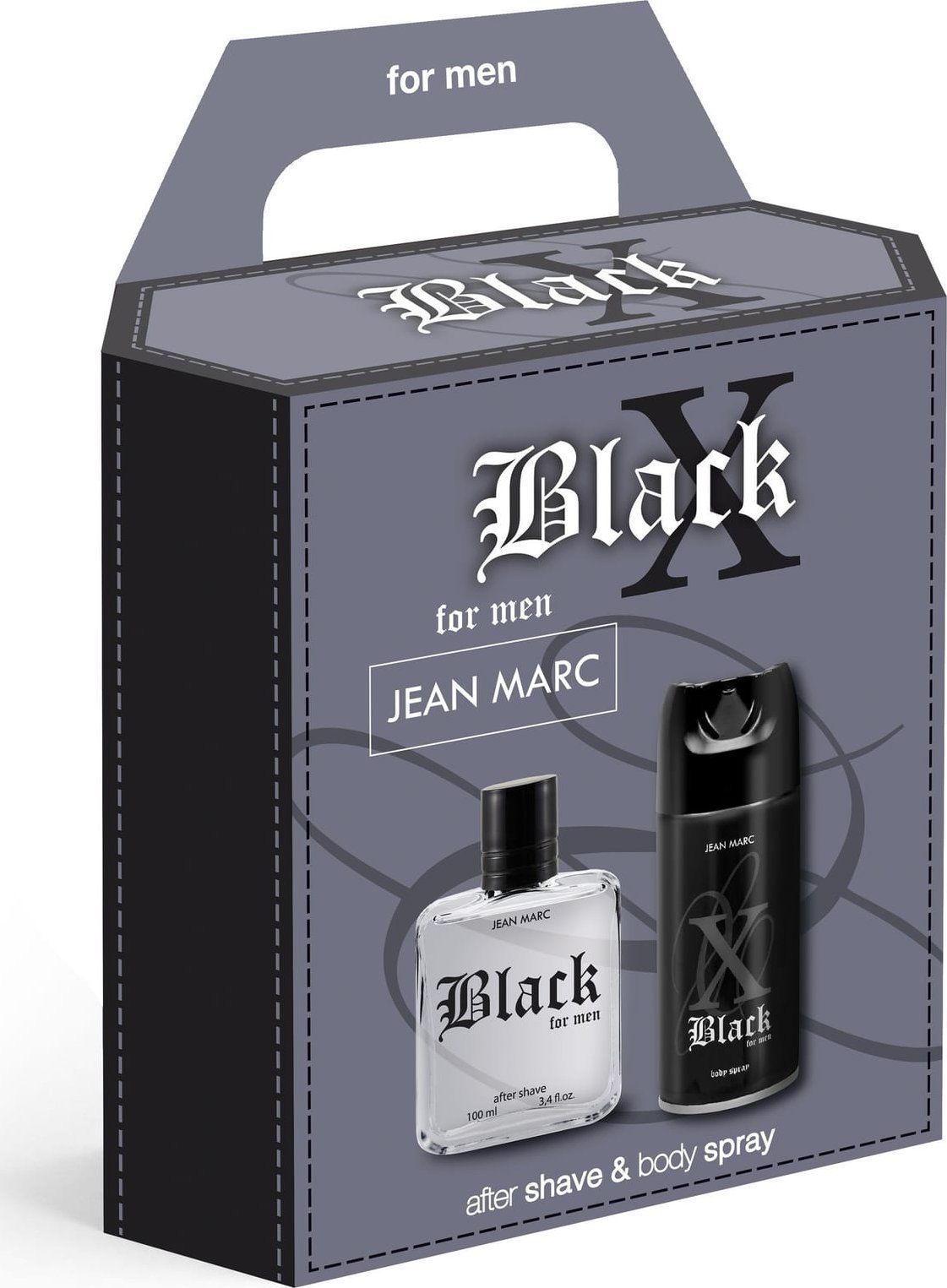 DRAMERS JEAN MARC X Black Zestaw prezentowy męski - dezodorant 150 ml + woda po goleniu 100 ml