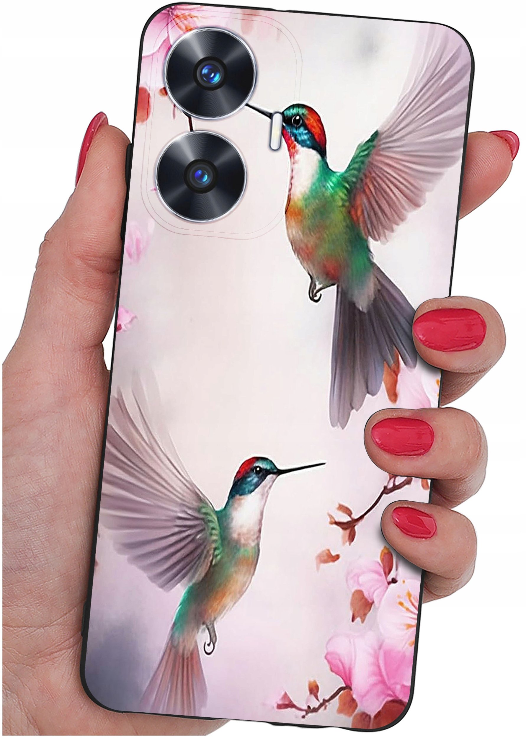 ETUI do Realme C55 WZORY |SILIKONOWE MATT CASE + SZKŁO 9H