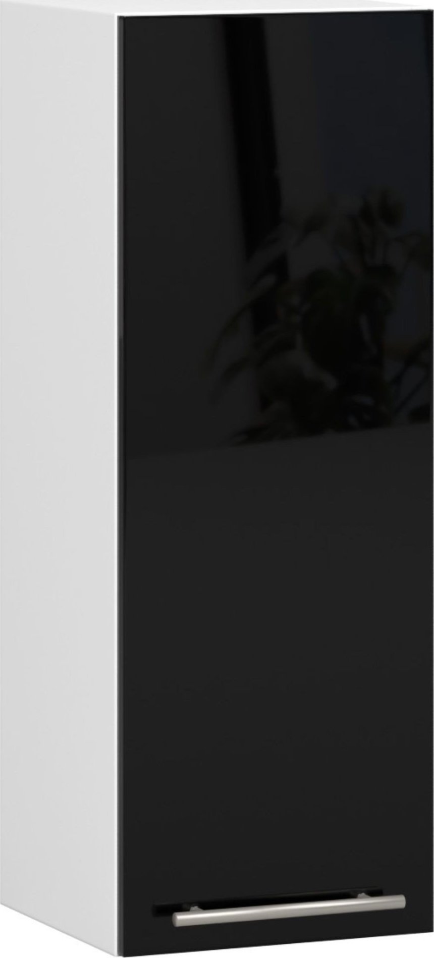 Fabryka Mebli Akord WISZĄCA SZAFKA KUCHENNA OLIWIA W 30cm BIAŁA-CZARNY POŁYSK H720