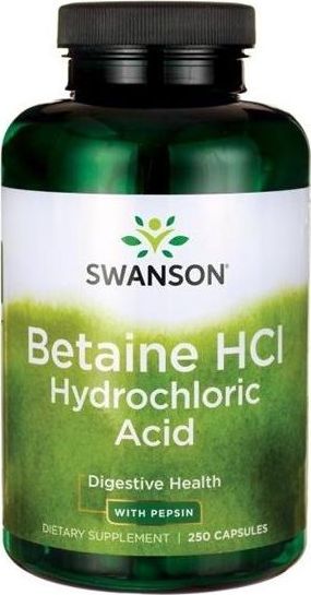 Swanson SWANSON_Chlorowodorek Betainy 325mg suplement diety 250 kapsułek