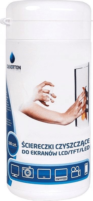 Cleverton Chusteczki nawilżane do czyszczenia ekranów LCD 100 szt. (CLE000007)