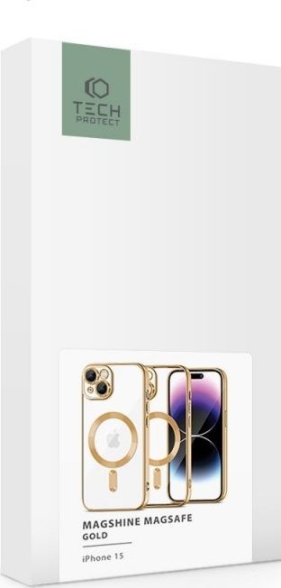 Tech-Protect Tech-Protect Magshine Magsafe do iPhone 15 złoty