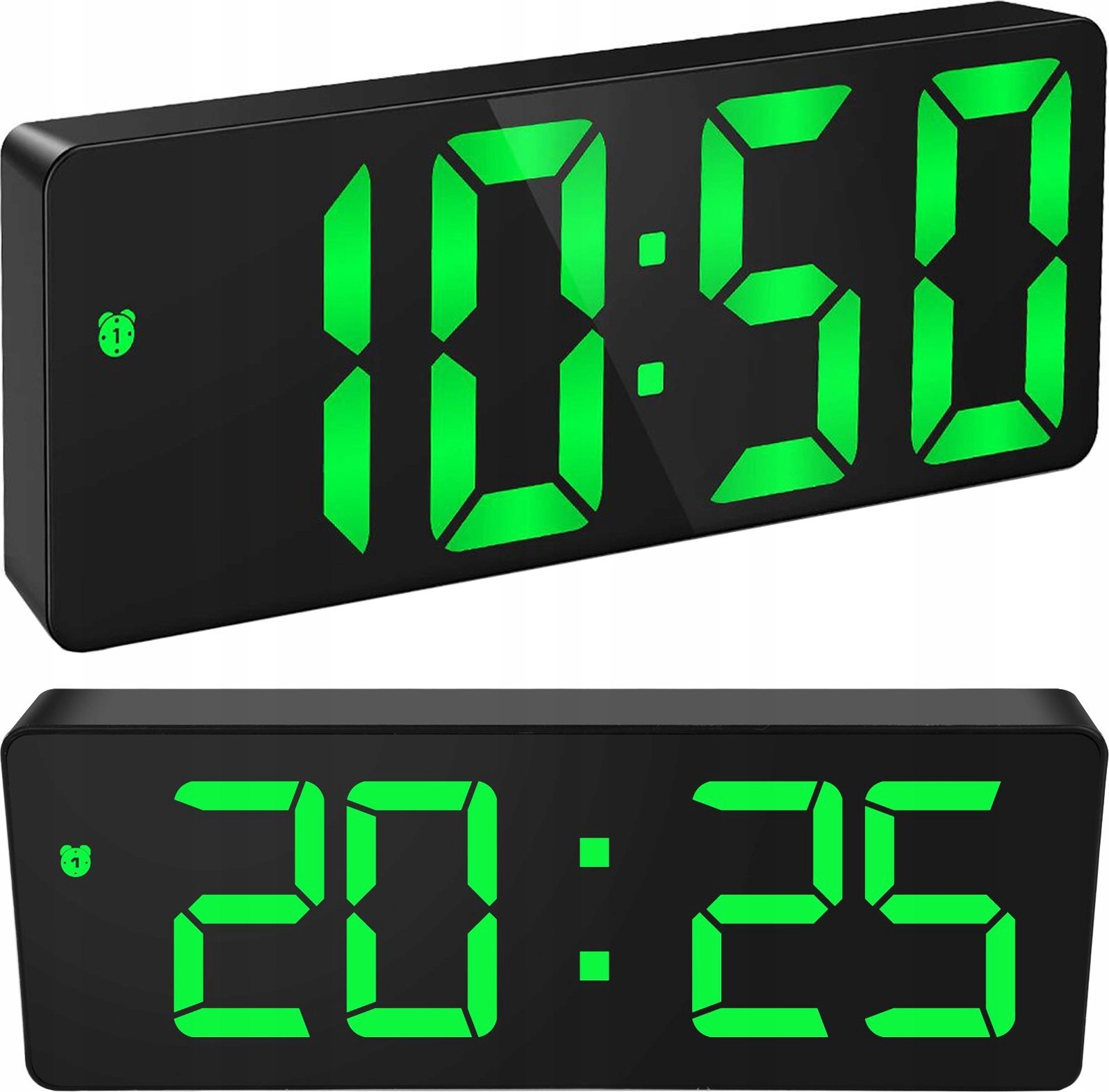 BUDZIK ELEKTRONICZNY CZARNY WĄSKI CLK-01