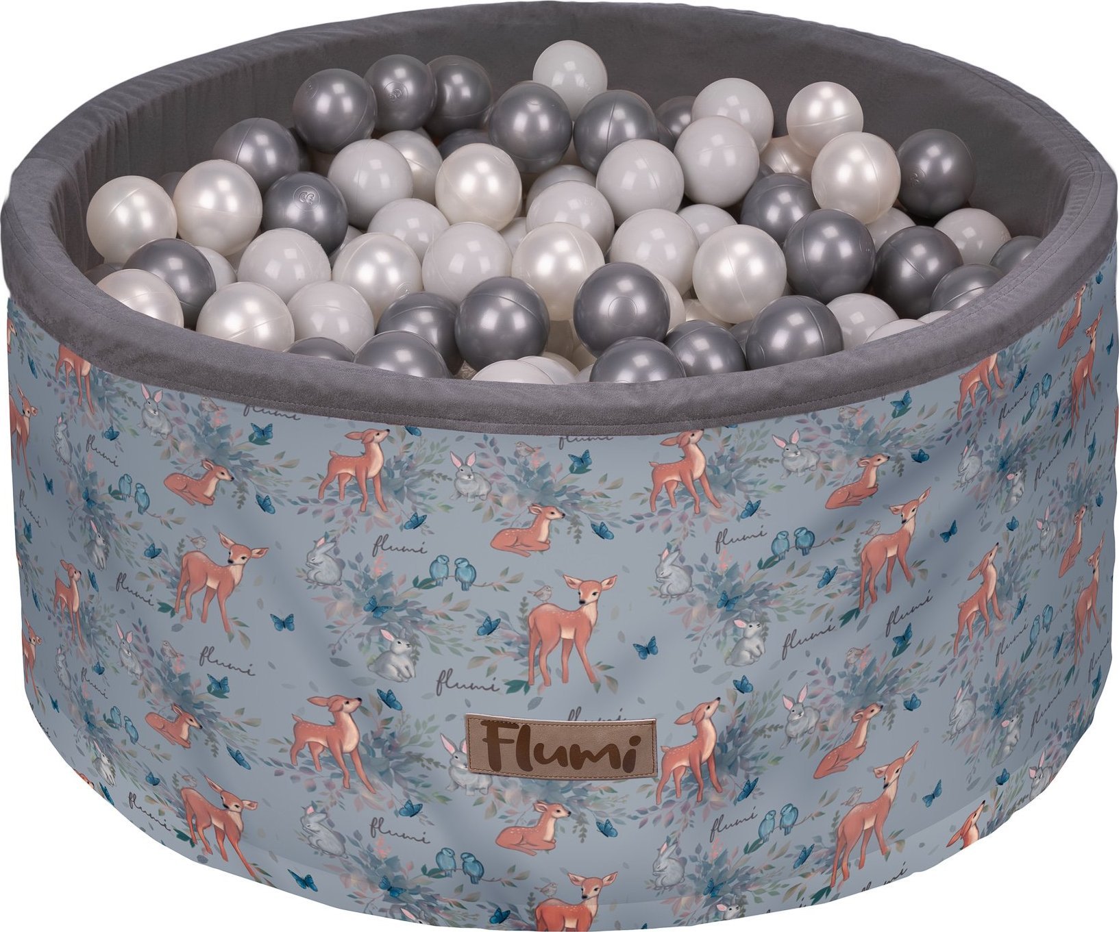 Blomster Suchy basen SARENKI + PIŁKI SREBRNE-SZARE-PERŁOWE