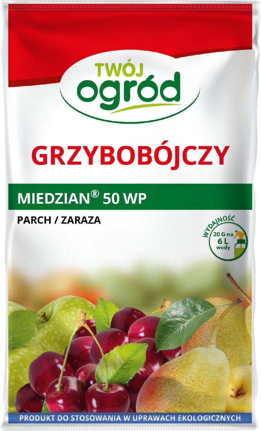 Miedzian 50 WP (tlenochlorek miedzi) Twój Ogród - środek grzybobójczy 20 g