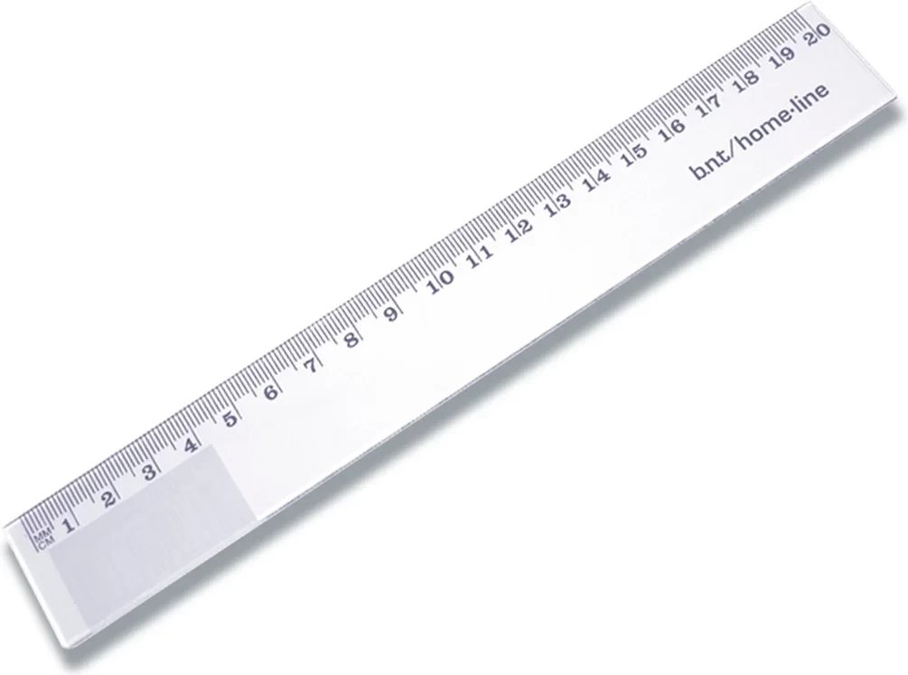 Skolelineal 20cm Transparent