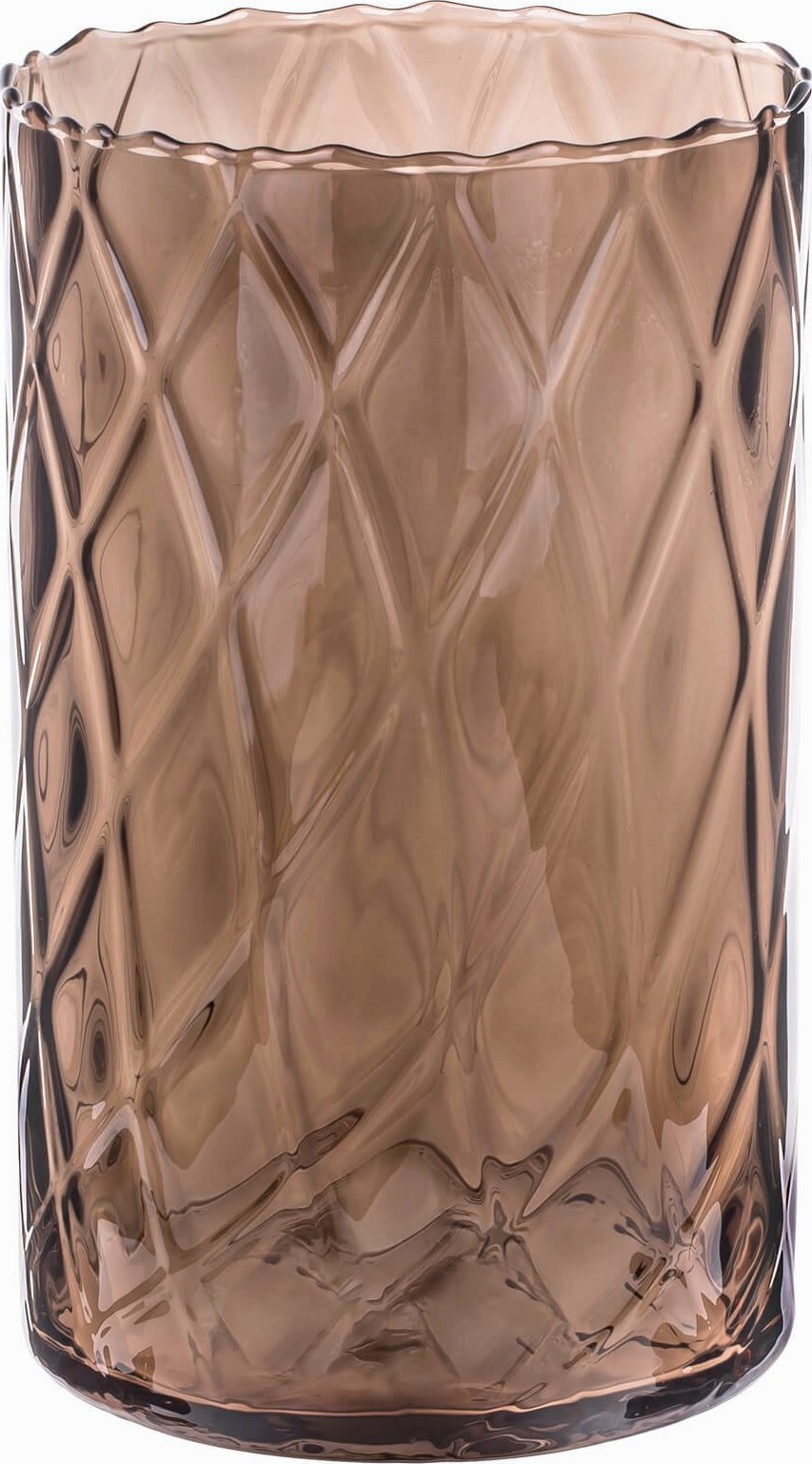 Tajemniczy ogród Wazon szklany Optyk brąz