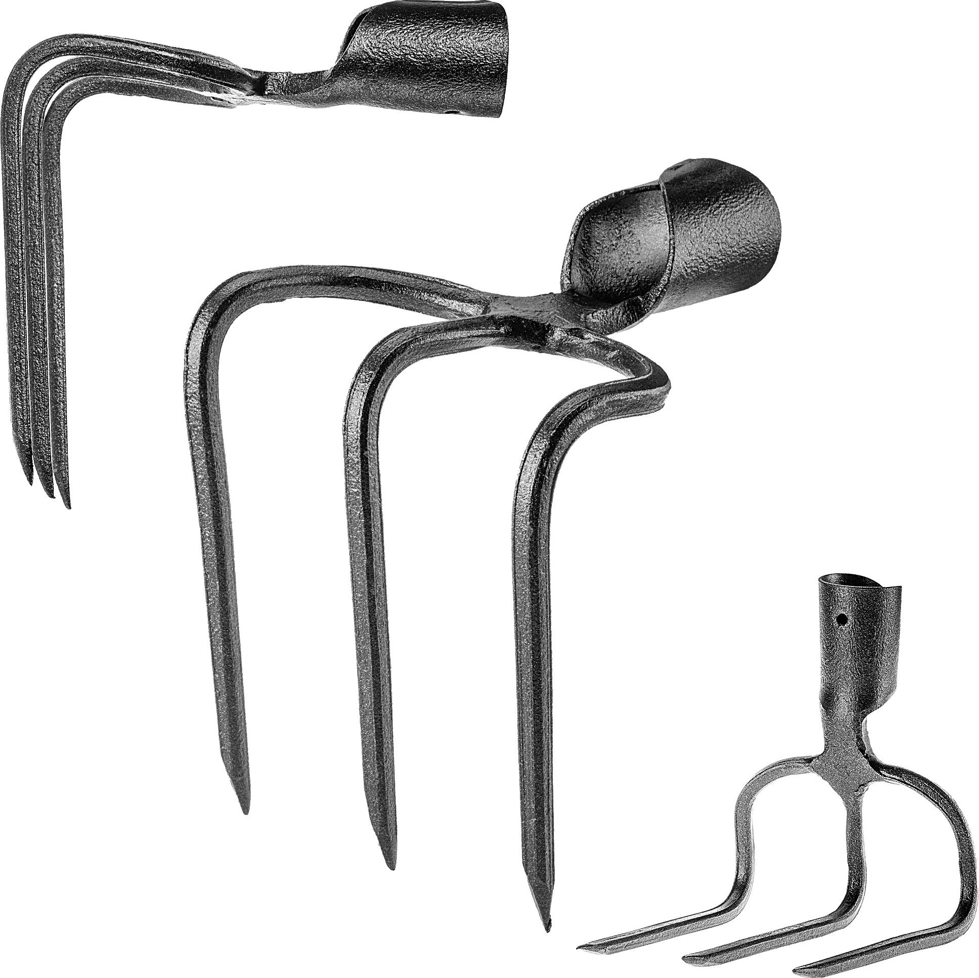 Kadax motyka 3-Zębna Do Nawozu Obornika Nieoprawione Widły Kopacz Bez Trzonka