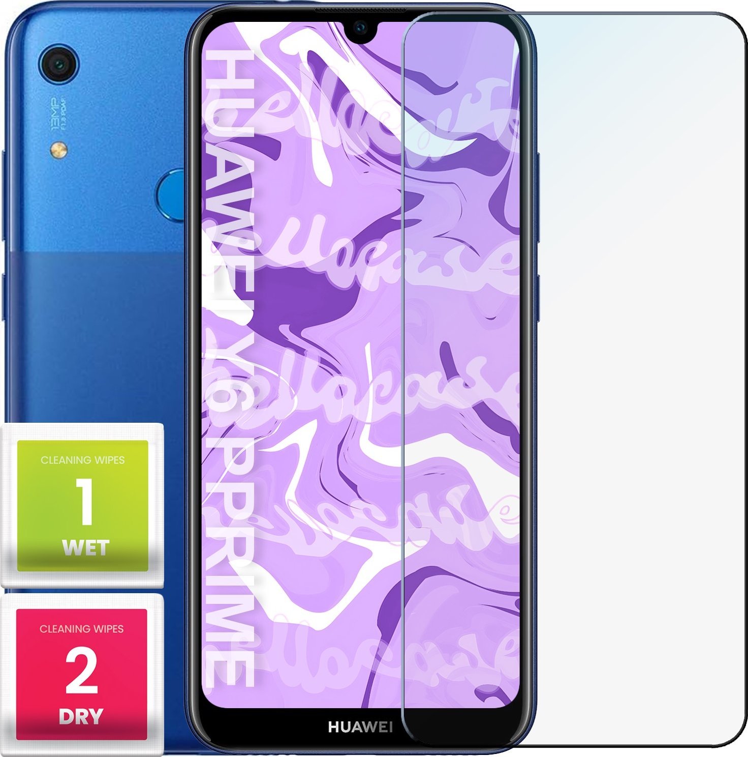 Hello Case Szkło Hartowane do Y6s / Y6 Prime 2019 / Honor 8a (szybka 9H, płaskie 2.5D)