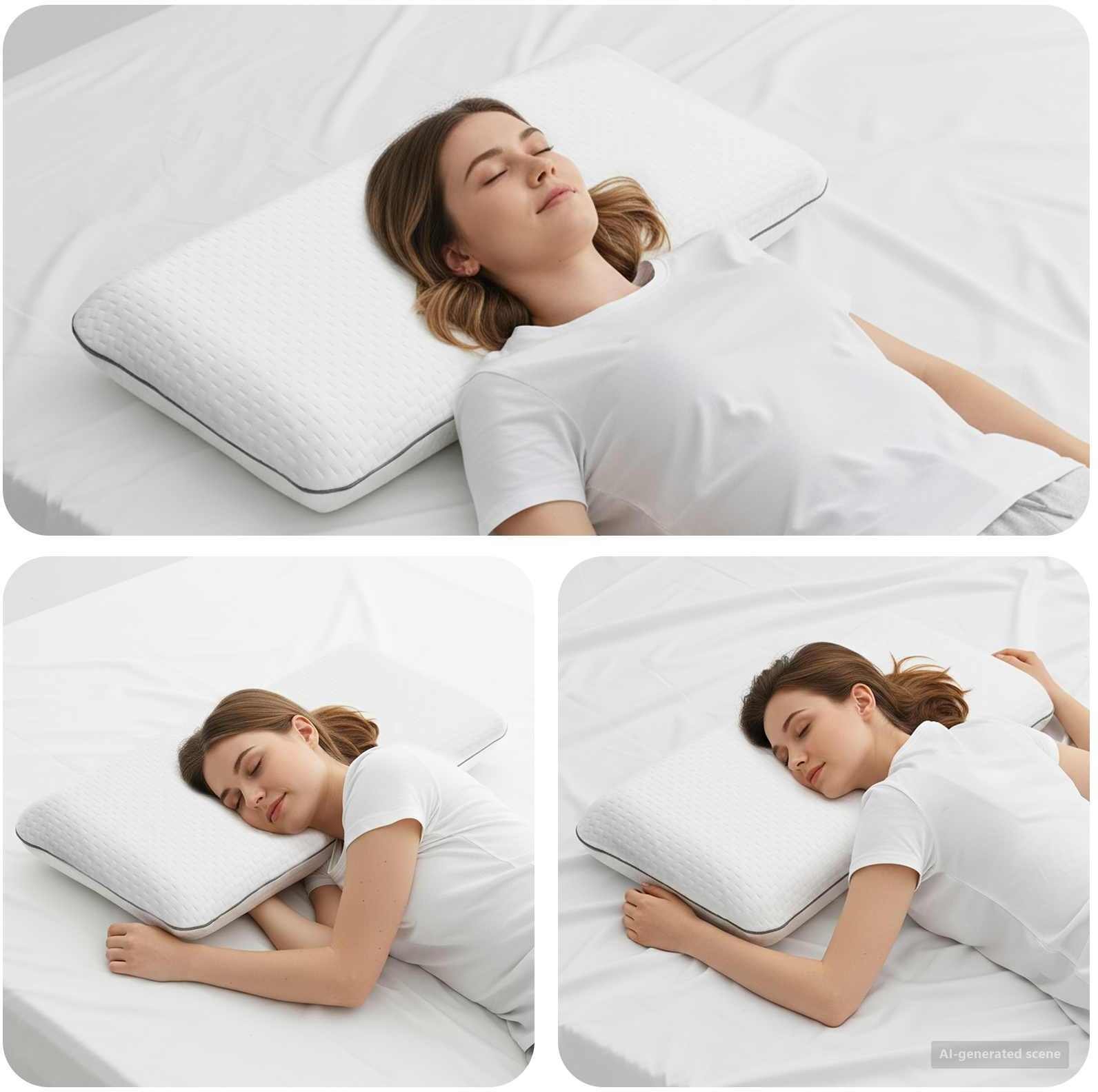 vidaXL Poduszka do spania Gładki 70 x 40 x 14 cm