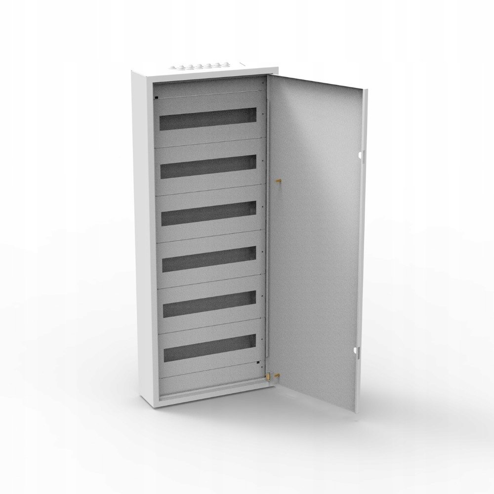 Rozdzielnica natynkowa metalowa 108 modułowa 6x18 436x1055x130 RAL9003 IP30 MN108/6/18