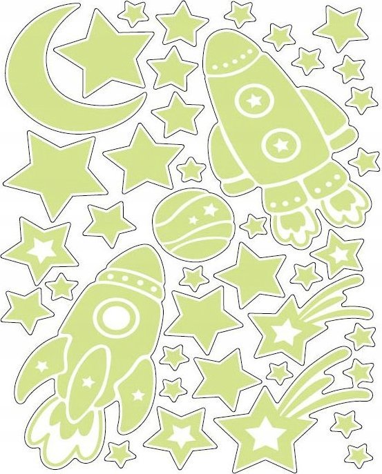 Titanum Naklejki świecące w ciemności 40szt.