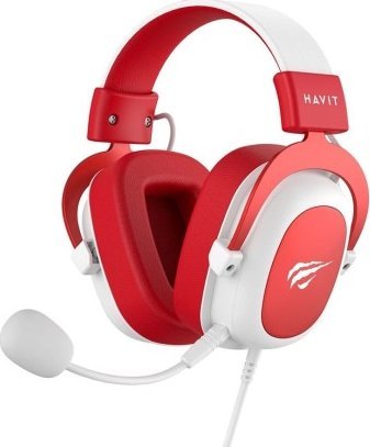 Słuchawki gamingowe Havit H2002d biały/czerwony