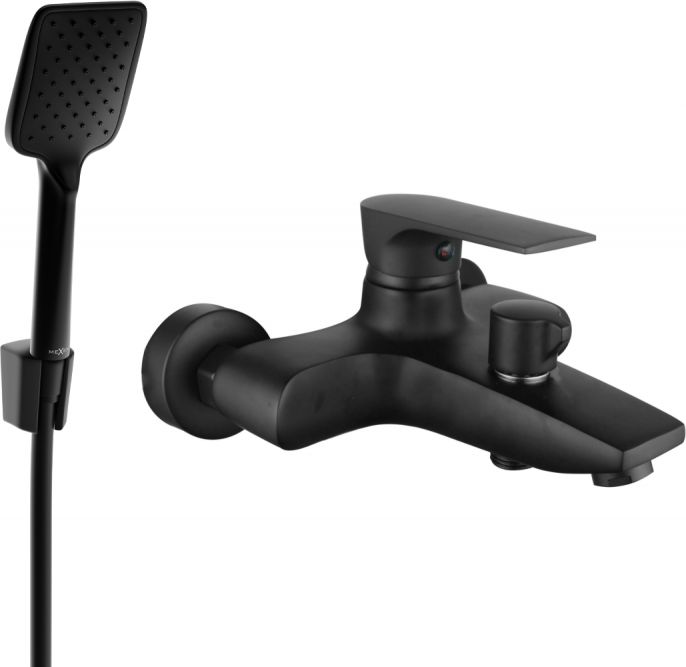 Mexen Mexen Axel R62 bateria wannowa z zestawem prysznicowym, czarna - 7383R62-70