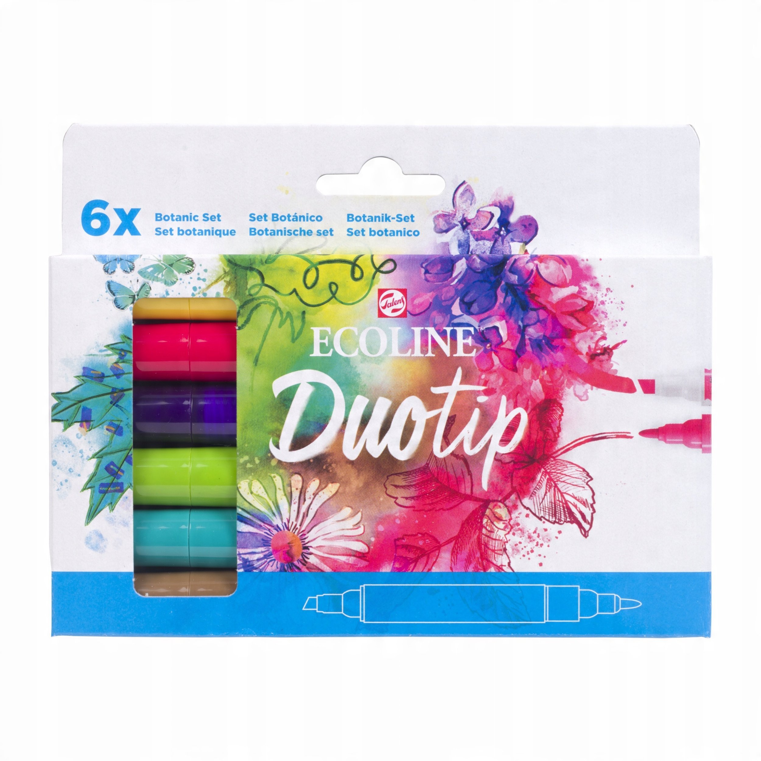 Ecoline Duotip marker set Botanic | 6 colours