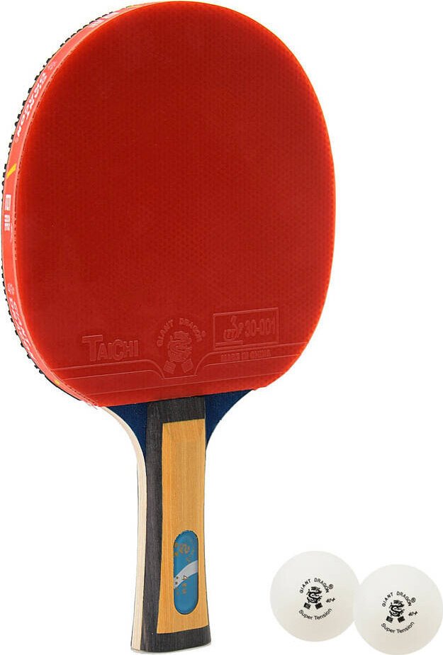Rakietka do tenisa stołowego ping-ponga Giant Dragon 4 N8042 2 piłeczki, pokrowiec Uniwersalny