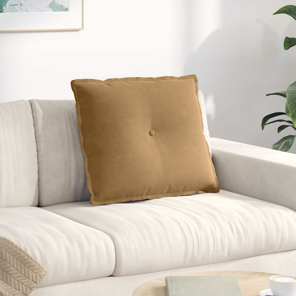 vidaXL Poduszka na plecy Brązowy 60 x 50 cm Tkanina sztruksowa