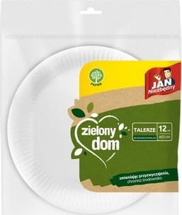 Jan Jan Niezbędny Zielony Dom talerze z papieru 12 szt.