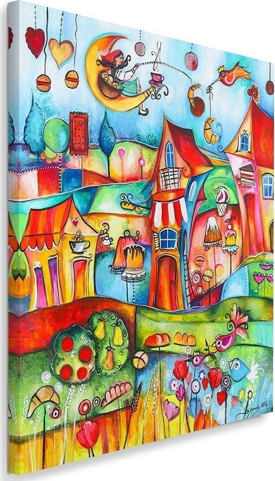 Feeby Obraz na płótnie, Bajkowe miasteczko - 40x60