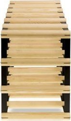 Wamar-Sosenka Regał na wino Stojak na 18 Butelek Szklanych/ PET RW-8/ 6x3 Surowy Naturalny Metal + Drewno RW-8-6x3-18