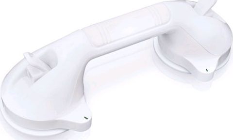 Well Life Uchwyt łazienkowy ze wskaźnikiem i przyssawkami biały