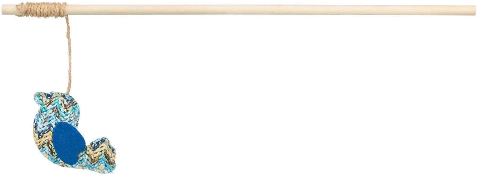 Wędka z ptakiem, zabawka, dla kota, drewno, 40 cm, z kocimiętką