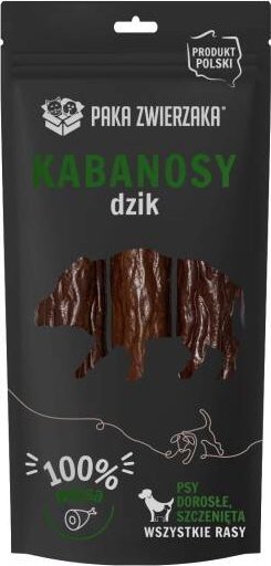 Paka Zwierzaka PAKA ZWIERZAKA- Kabanosy z dzika 3 szt (80g)