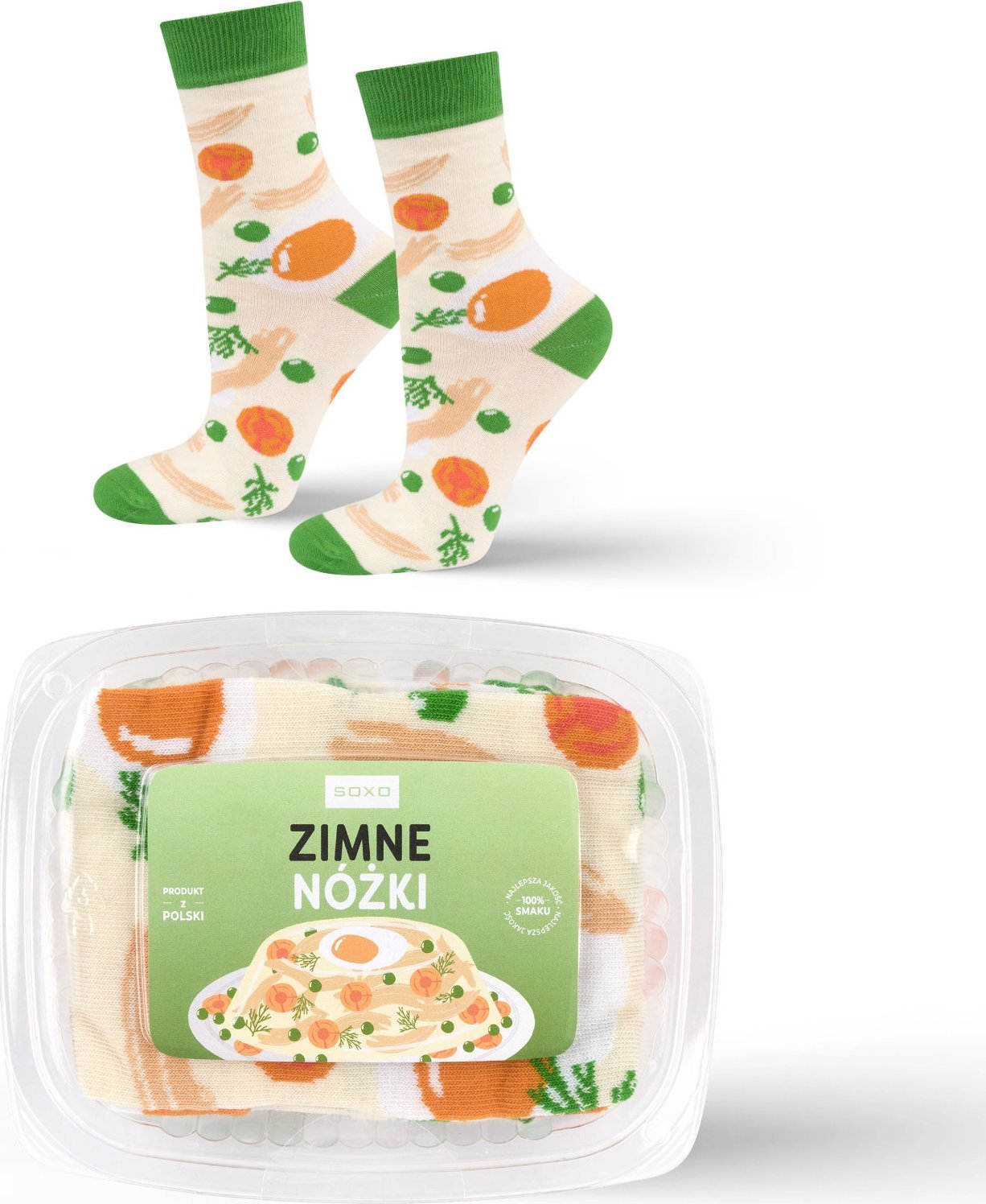 Soxo Męskie | Damskie Skarpetki kolorowe SOXO Zimne nóżki w pudełku 4045