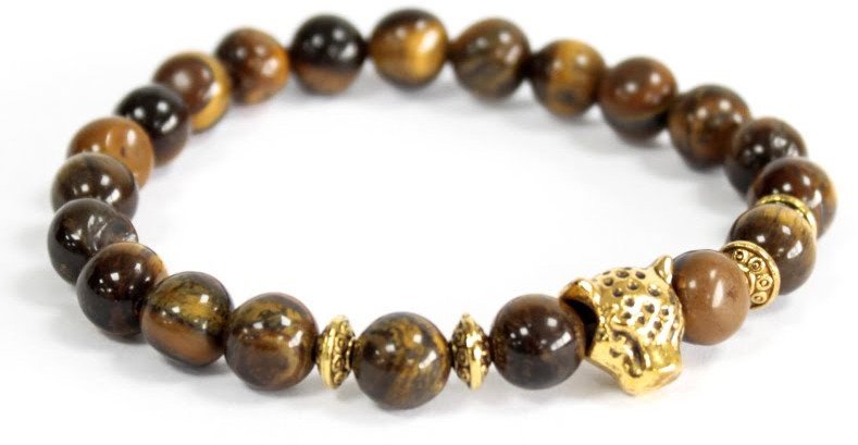 Bransoletka Boho - Złoty Tygrys - Tygrysie Oko