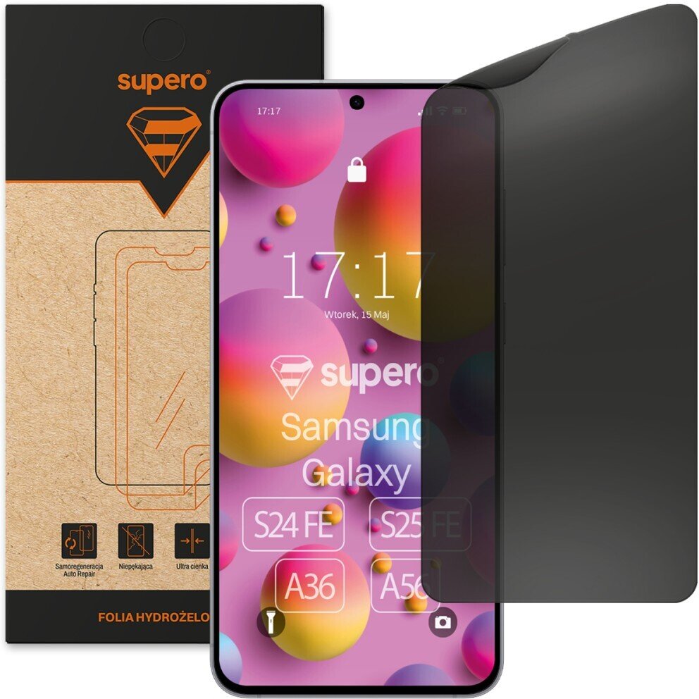 Folia hydrożelowa Supero do Samsung Galaxy S24 FE/S25 FE/A36/A56, prywatyzująca