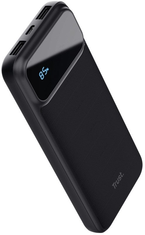 TRUST Powerbanka Avala, 10000 mAh, 1xUSB-C + 2xUSB, černá