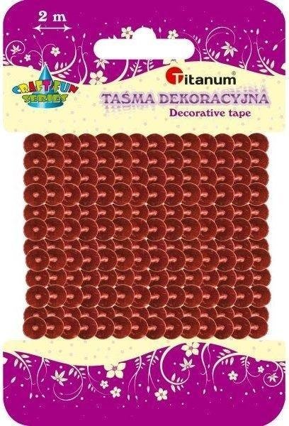 Milan Cekiny na taśmie 6mm 2m czerwone