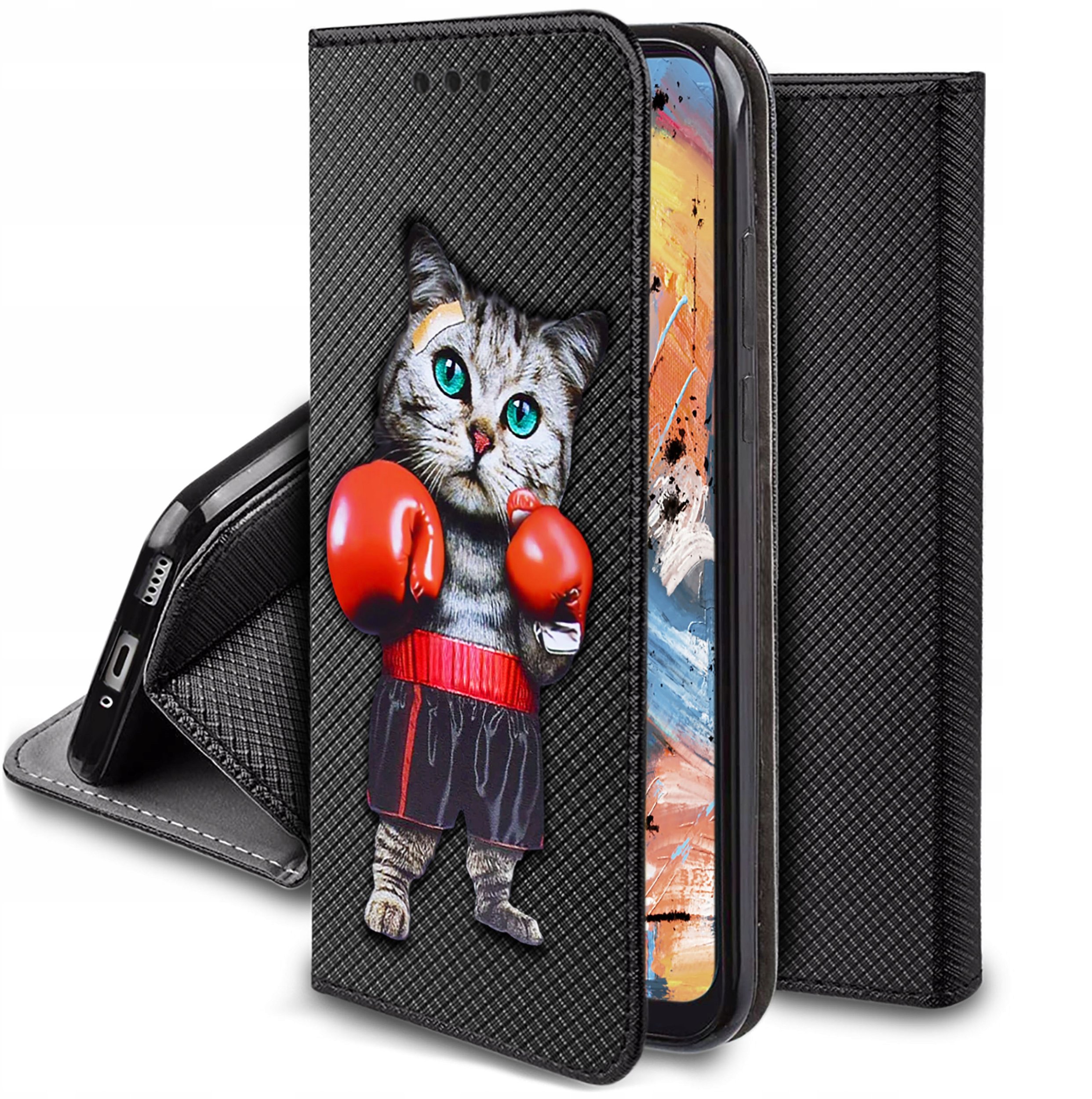Etui do Oppo Reno 11F 5G MAGNET WZORY CASE PORTFEL + SZKŁO OCHRONNE 9H