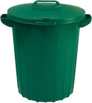 Kosz na śmieci Pojemnik na odpady 90L zielony [313|60]