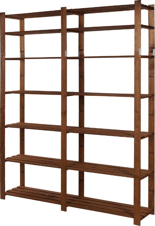 Wamar-Sosenka Regał na książki drewniany B32R 220x170x38 7 półek Brązowy