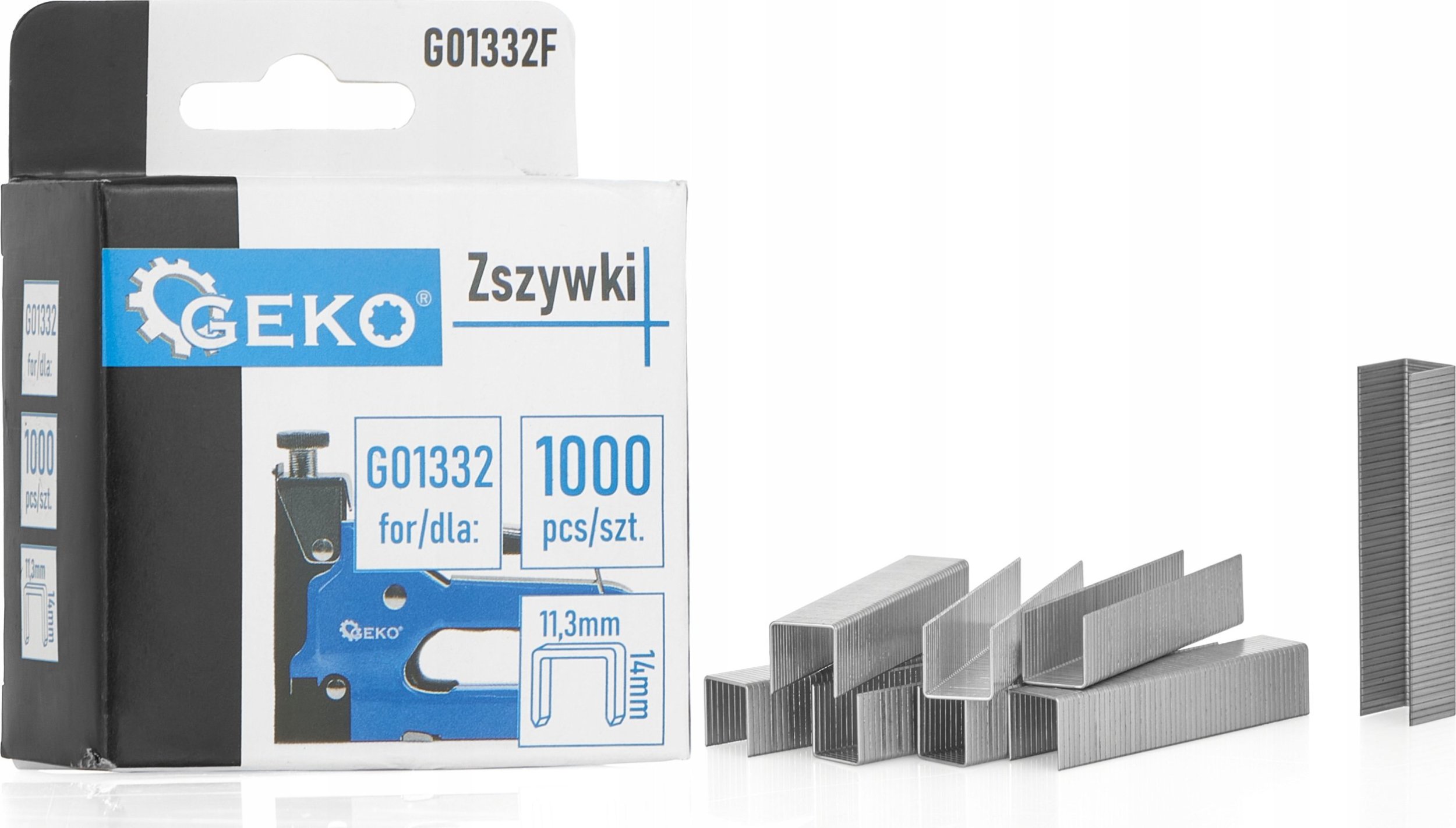 Geko Zszywki 1.2x11.3mm 14mm 1000szt. (200)