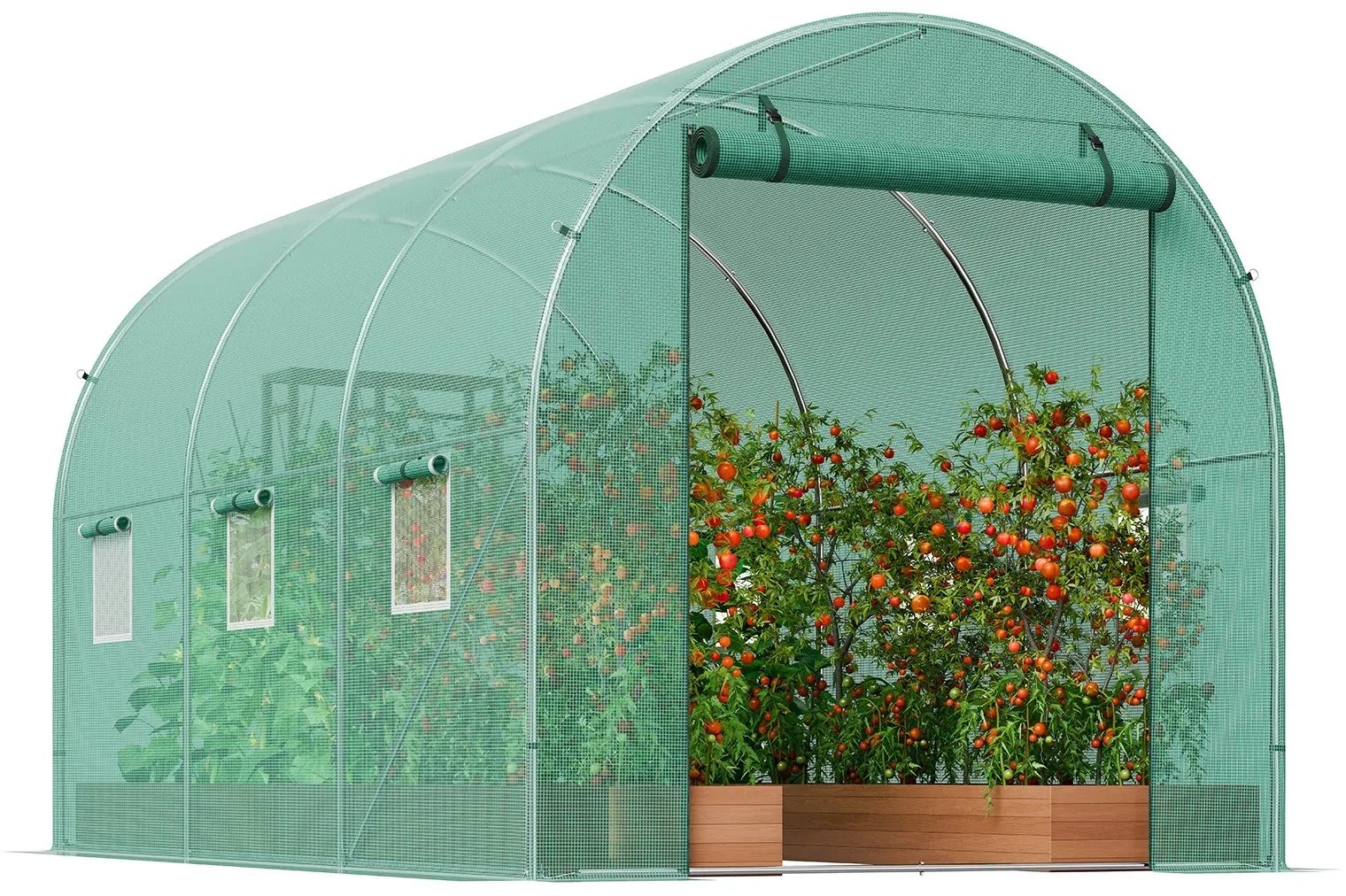 Szklarnia tunelowa 3x2x2m ocynkowana stal pokrycie PE wejście przesuwane warzywa