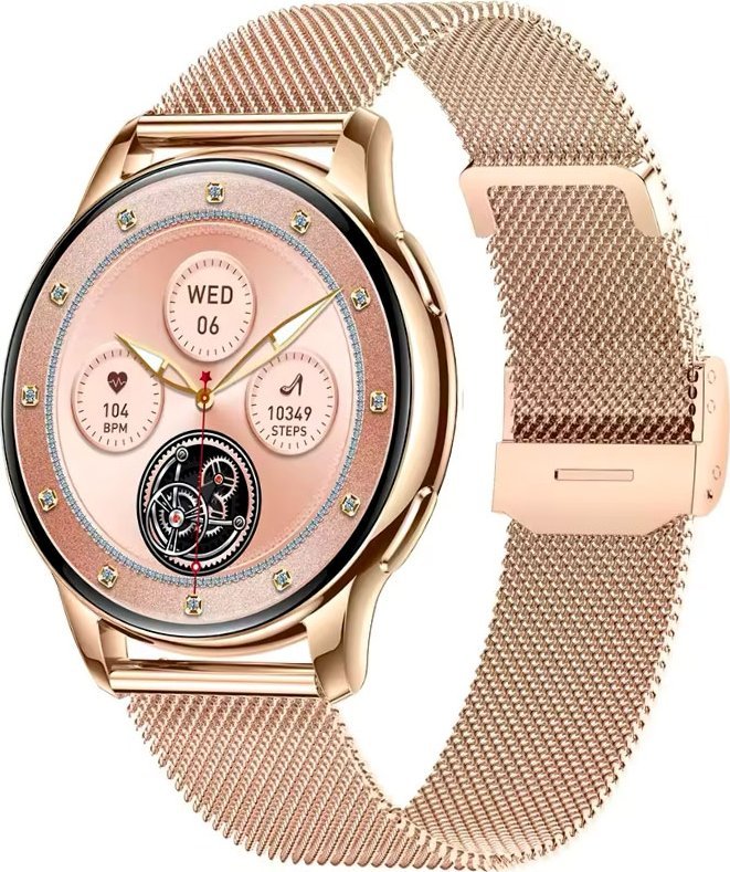 Smartwatch Rubicon Zegarek SMARTWATCH Rubicon RNCF30 rosegold