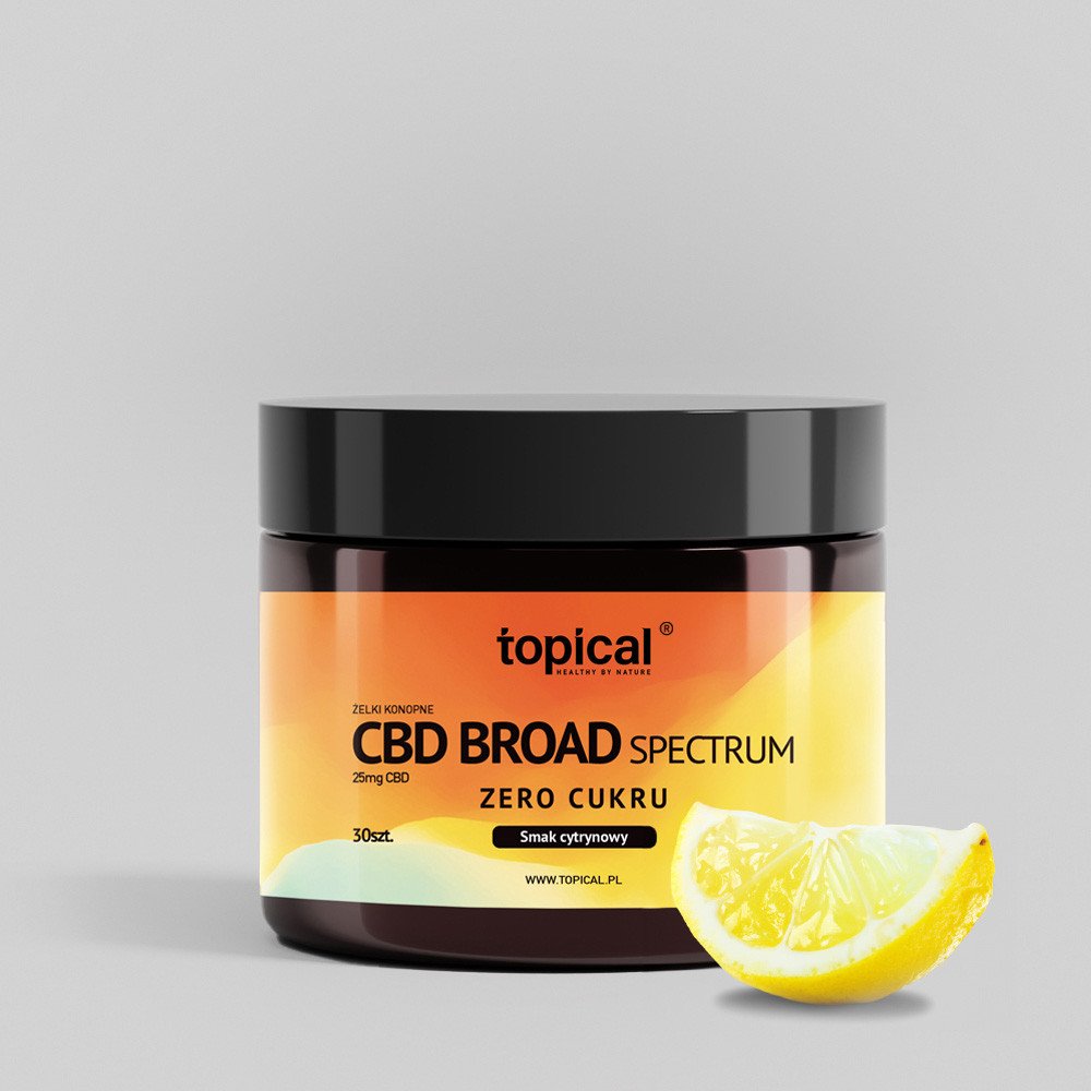 FLORBU Żelki konopne broad spectrum 25 mg smak cytrynowy TOPICAL