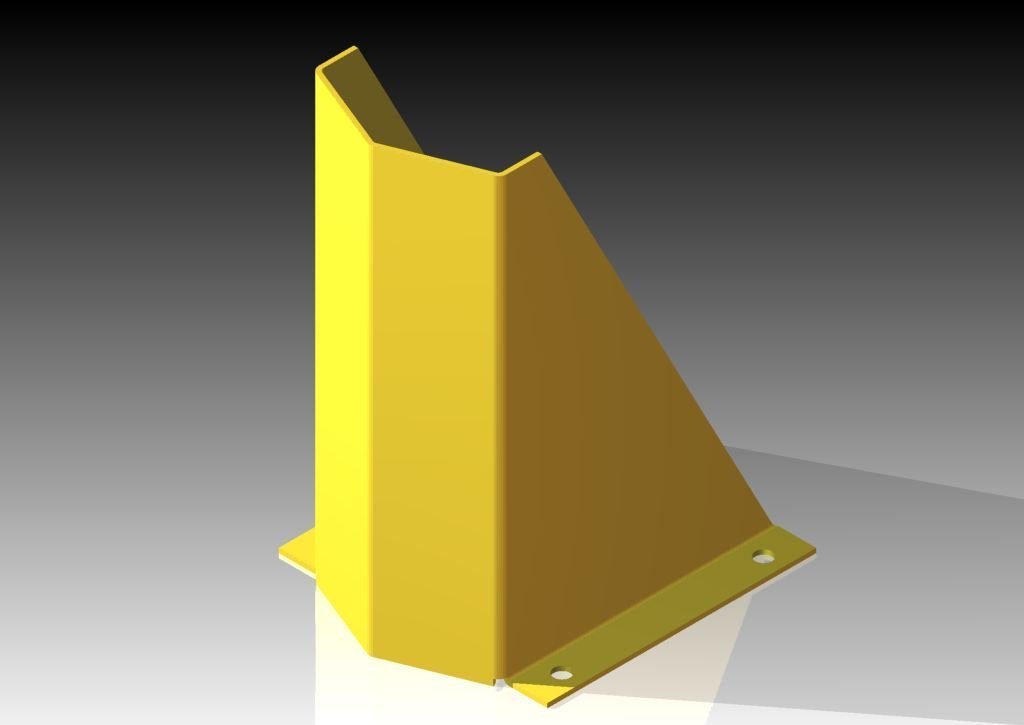 Metal/Emtul Stalowa osłona nogi regału (grubość blachy 4 mm)