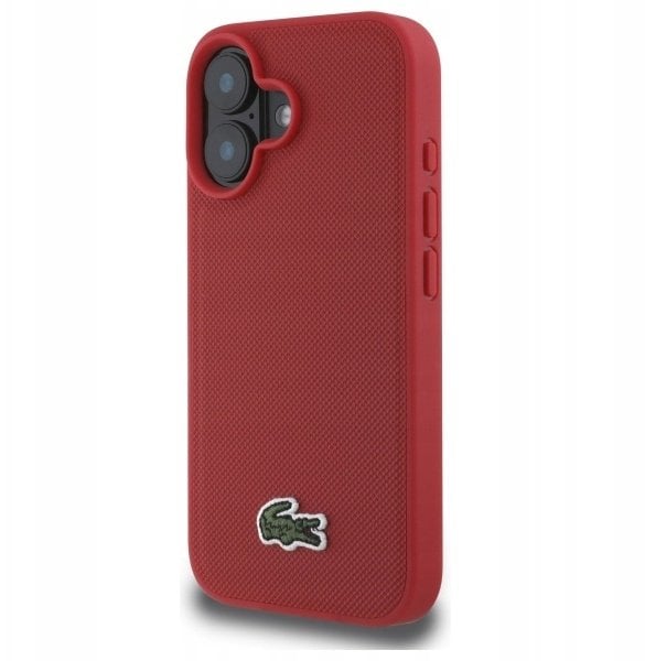 Lacoste LCHMP16SPVCR iPhone 16 6.1" czerwony/red hardcase Iconic Petit Pique Woven Logo