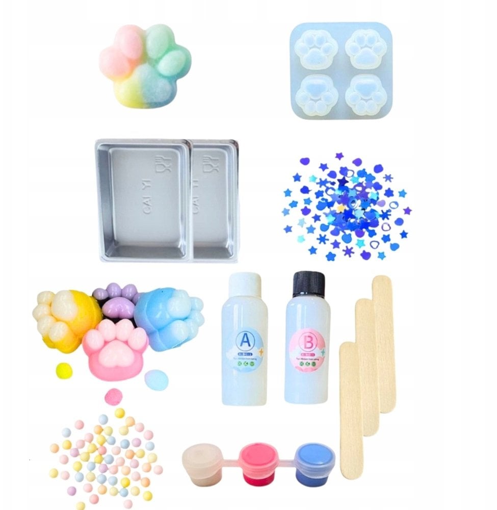 Zestaw Kreatywny DIY Do Tworzenia Gniotków Gniotek Kocia Łapka